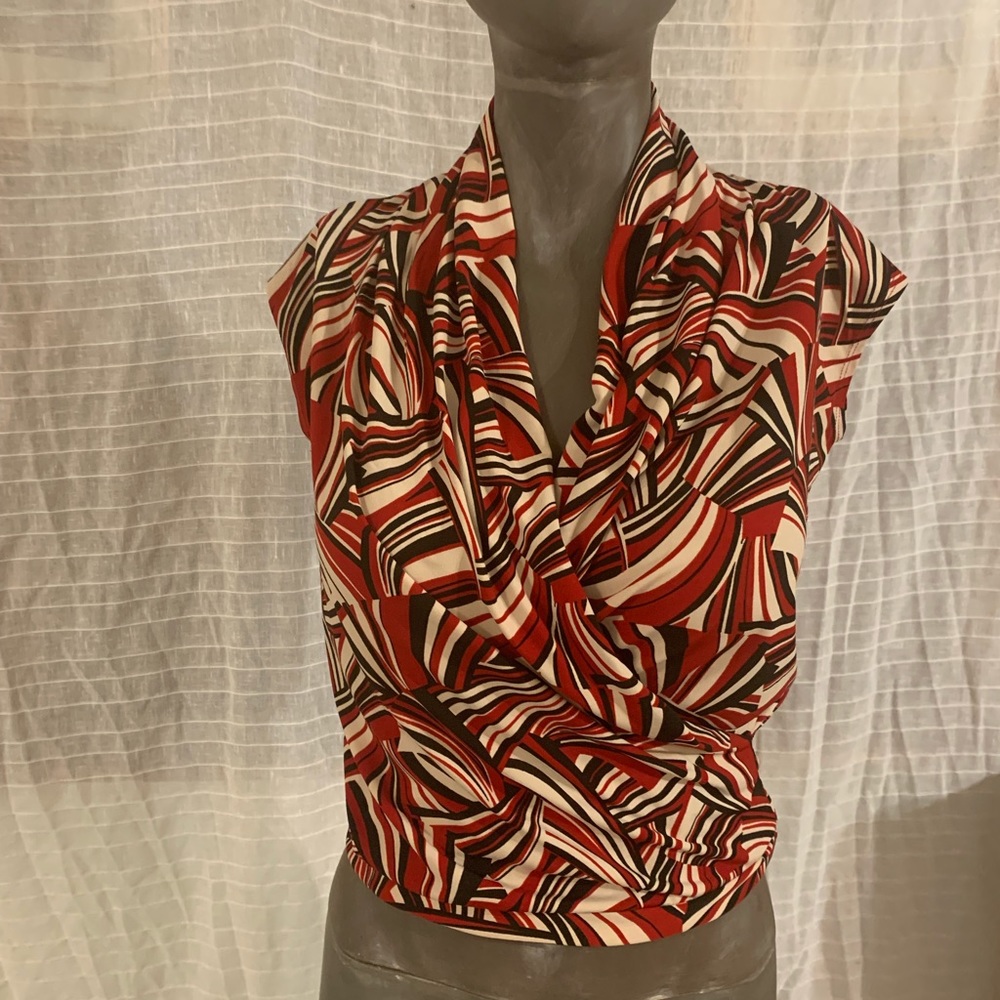 New York and Co size 6 faux wrap top